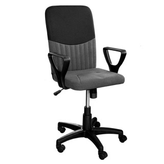 Кресло Квадро Н №2  гобел./кзам /пласт. ,сетка чёрная+гобелен17м серый