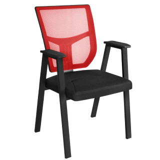 Кресло Тейс (сид.ортопед) с пл.накл. цв.каркас красный