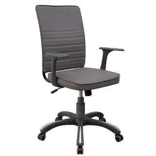 Кресло Шейн кзам PU/ гоб.stock подл.пл.Г-17, крест.пл.d 416/670-1/680/700 м/п, кол JL серый